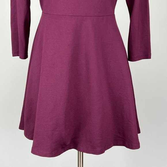 Lulus Felicity Backless Lace Skater Dress Plum Purple size Large - Picture 7 of 16